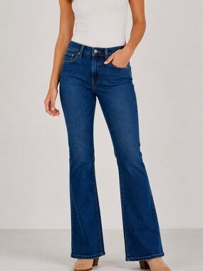 Dark Wash Bootcut Jeans Mid Rise Stretch Denim Size 12